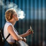 Woman vaping