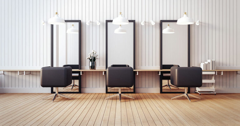 modern hair salon interior
